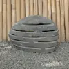 Product image 1 of the product “Garden latern Peanut, removable part, approx. 35cm height, natural stone (Riverstone), stonemasonry ”